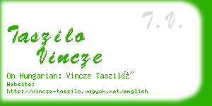 taszilo vincze business card